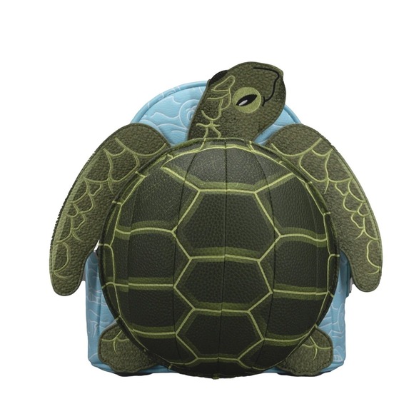 Loungefly Handbags - Loungefly SeaWorld Sea Turtle Mini Backpack Blue Green Movable Parts NWT